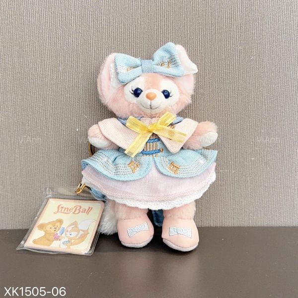 Charm túi DSN cáo mặc váy / XANH HỒNG