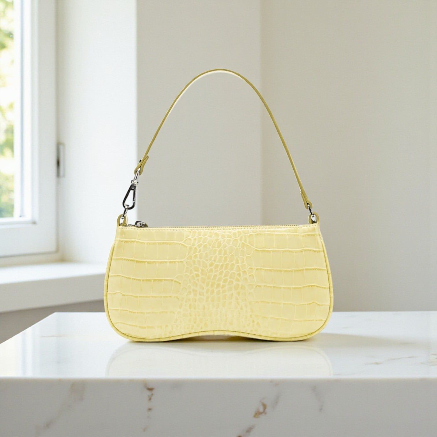 Túi kẹp nách vân cá sấu JW Pei / m24 đ28 c14 / VÀNG