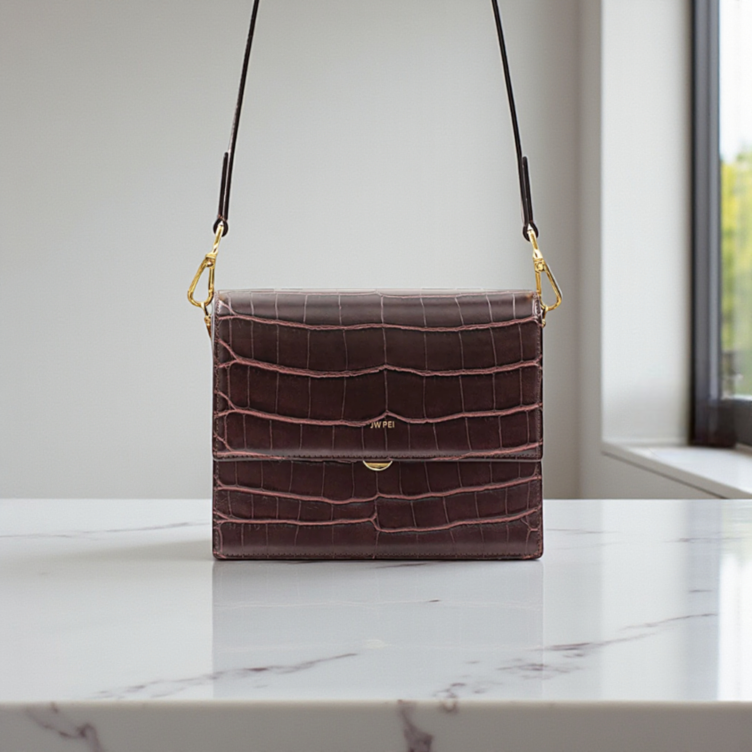 Túi đeo chéo JW Pei / 20x18 / D32 đen - T32 trắng - N32 nâu