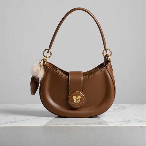 Túi xách D64 DN phom bầu 2 dây CHR / m20 đ22 c16 / NÂU