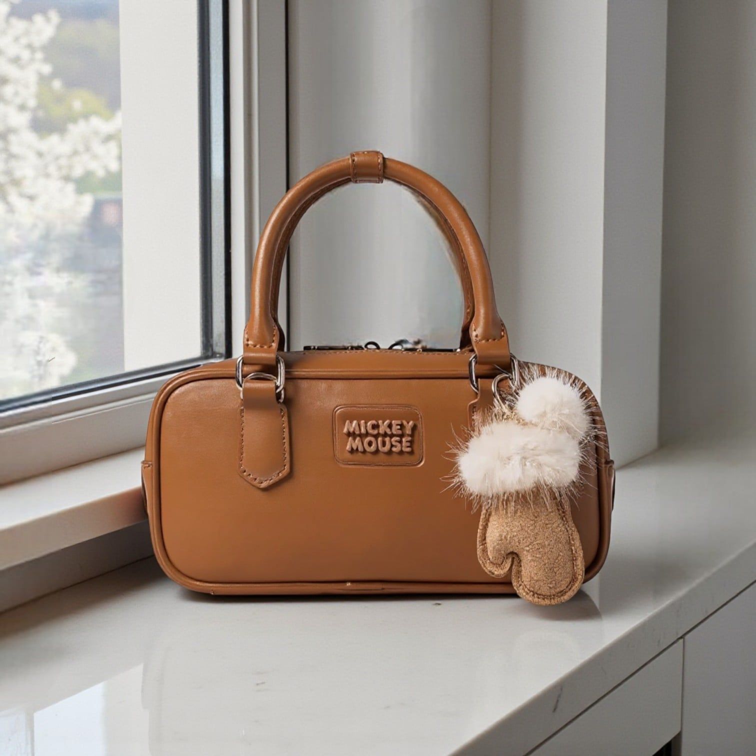 Túi xách DN A69 chữ nhật xách tay CĐC CHR / 22x12 / NÂU