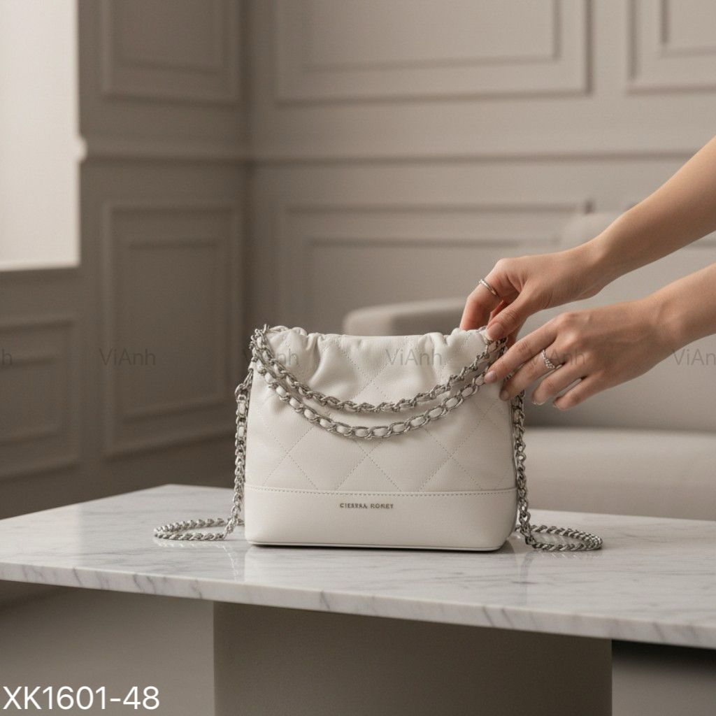 Túi xách Cierra xách tay,đeo chéo / m20 đ19 c16 / TRẮNG