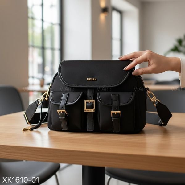 Túi xách nhiều ngăn style US UK xách tay,CĐC,CHR / 29x20 / ĐEN