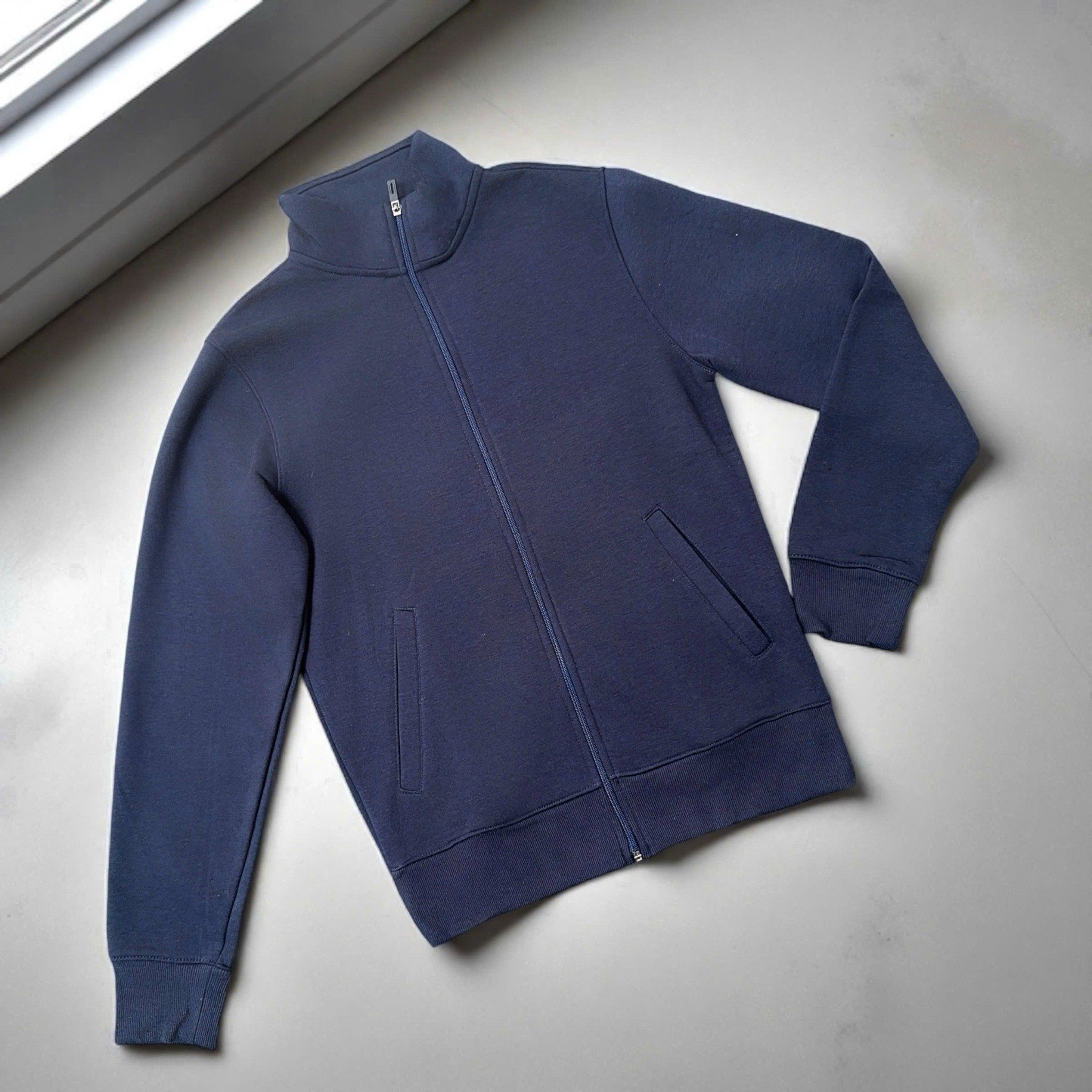 Áo khoác nỉ style âu // XANH THAN ( K20 )