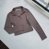 Áo thun D64 gân dài tay cổ polo style Âu A6164 / NÂU