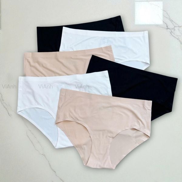 Set 6 quần lót nhiều màu ( KEM - DA - ĐEN) xuất Hàn A6380