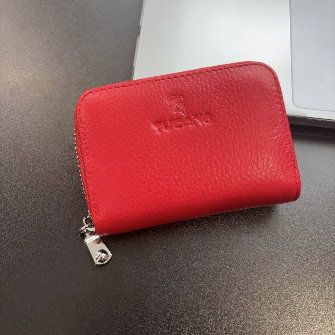 Ví da thật mini TU.CA.NO / 11x8 / ĐỎ