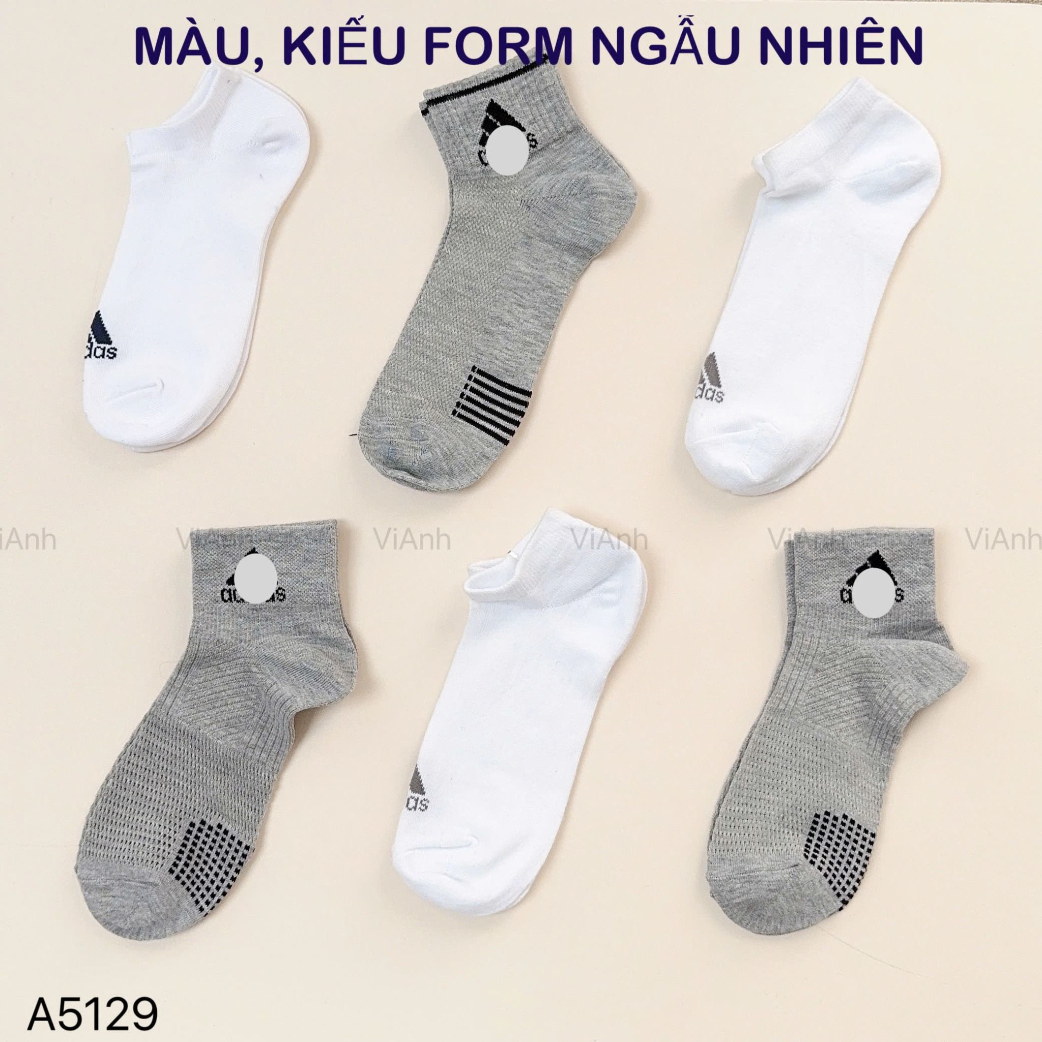 SET 6 đôi tất DAS Người lớn ( mix 2-3 kiểu) / MÀU SÁNG ( P29 )