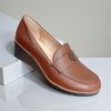Giày lười slip-on đế cao style US UK / NÂU