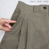 Quần Short lửng style Hàn / D435 NÂU KẺ - D436 XÁM KẺ