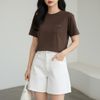 Áo thun kiểu HÀN phom rộng / D654 đen , D655 nâu , D656 vàng , D657 kem