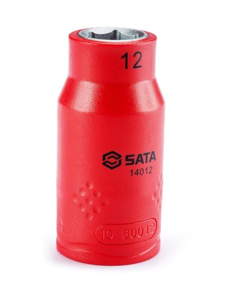 Đầu tuýp cốt vuông 12,5mm cách điện 1000V ra lục giác 24mm Thép CrV SATA 14024