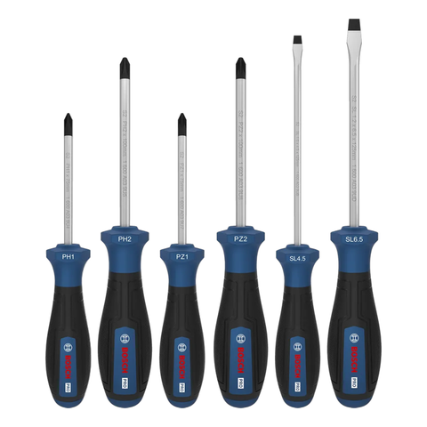 Bosch Bộ tua vít PRO PH/PZ/SL 6 chi tiết 1600A039PD