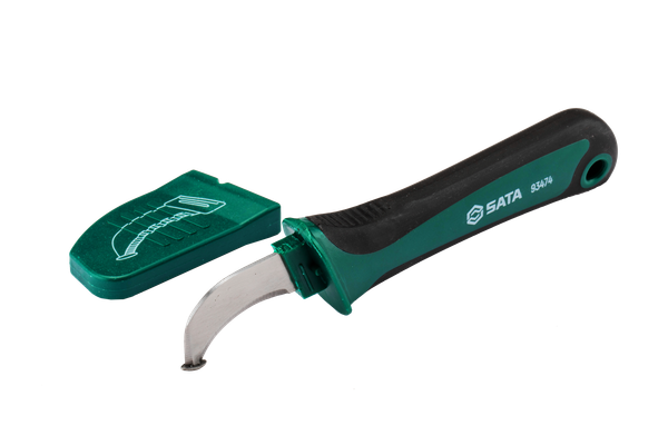 Dao tuốt dây điện lưỡi cong 70mm SATA 93474
