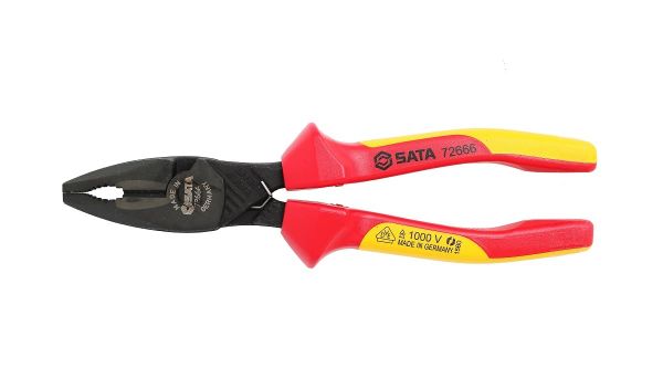 Kìm cắt mũi dài nhọn cách điện VDE  8 inch SATA 72666