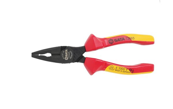 Kìm cắt mũi dài nhọn cách điện VDE  6 inch SATA 72665