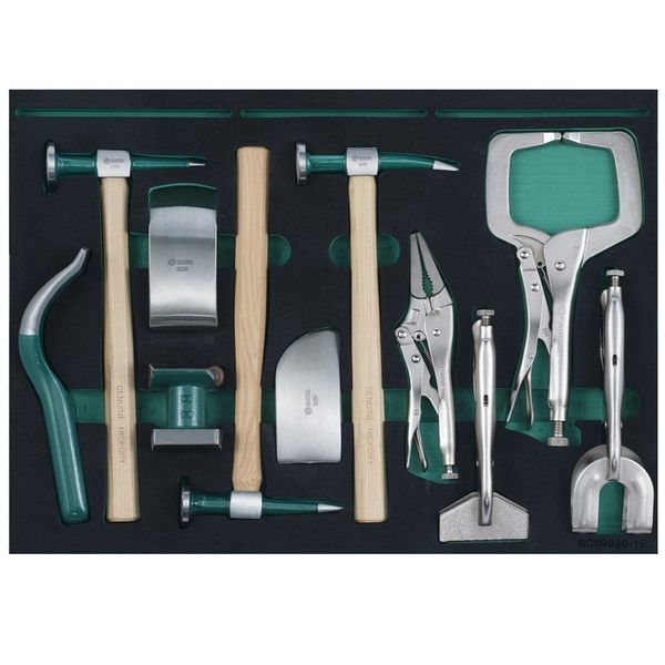 Bộ xe đẩy dụng cụ sửa thân vỏ 249 chi tiết (kèm xe 7 ngăn kéo) SATA 09930