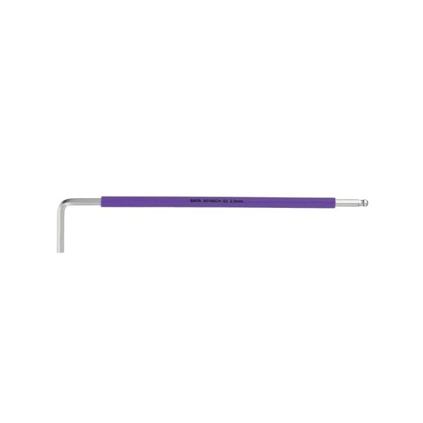 Cây lục giác bi dài 2.5mm bọc nhựa màu SATA 80106CH