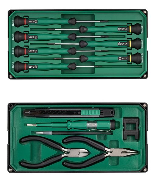 Bộ dụng cụ sửa chữa điện tử 13 chi tiết SATA 09320