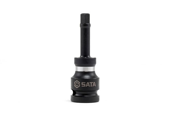 Đầu tuýp cốt vuông 1/2" ra mũi lục giác trơn 8mm dài 75mm SATA 35408