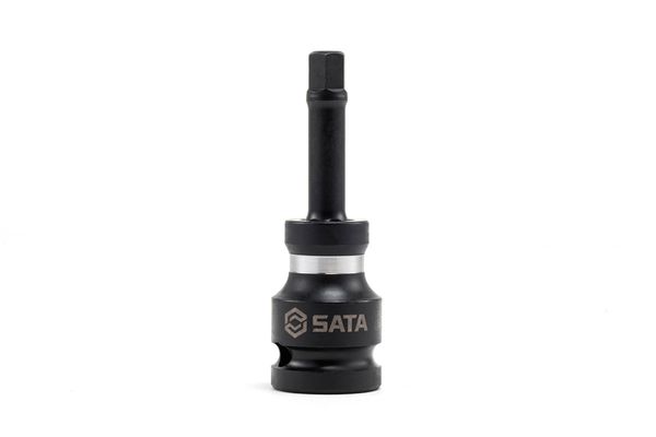 Đầu tuýp cốt vuông 1/2" ra mũi lục giác trơn 14mm dài 75mm SATA 35414