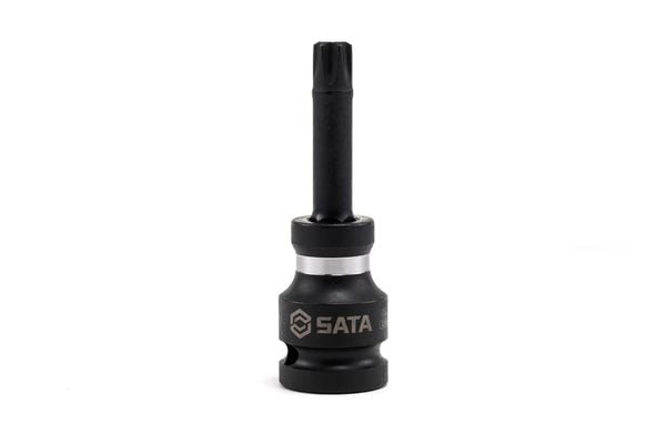 Đầu tuýp cốt vuông 1/2" ra mũi lục giác sao T230 dài 75mm SATA 35426