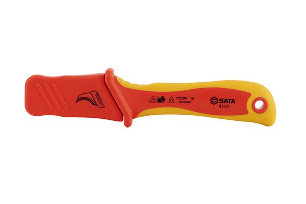 Dao rọc cáp lưỡi cong cách điện 1000V SATA 93471