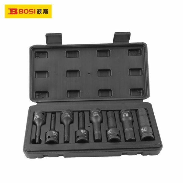 Bộ 8 đầu tuýp lục giác 1/2 inch BOSI BS365810A