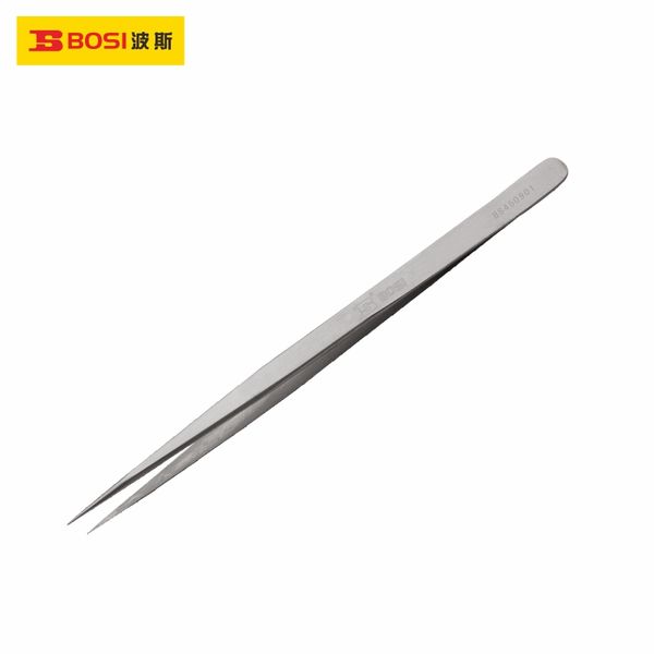 Nhíp mũi nhọn không gỉ 140×7×2mm BOSI BS450901