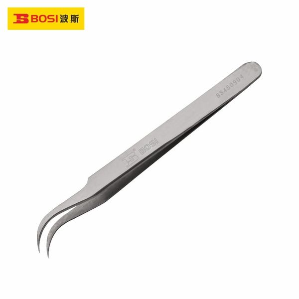 Nhíp mũi cong không gỉ 120×9×2mm BOSI BS450904