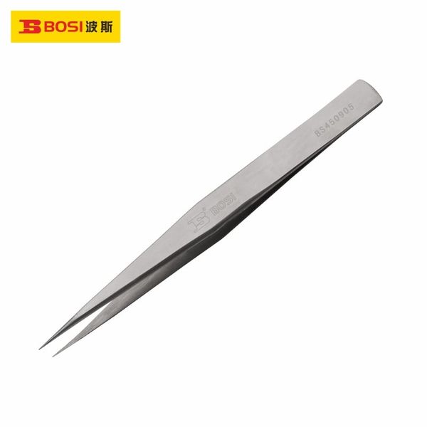 Nhíp mũi nhọn không gỉ 125×11×2mm BOSI BS450905