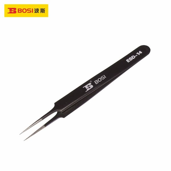 Nhíp chống tĩnh điện không gỉ 120×9×2mm BOSI BS459033