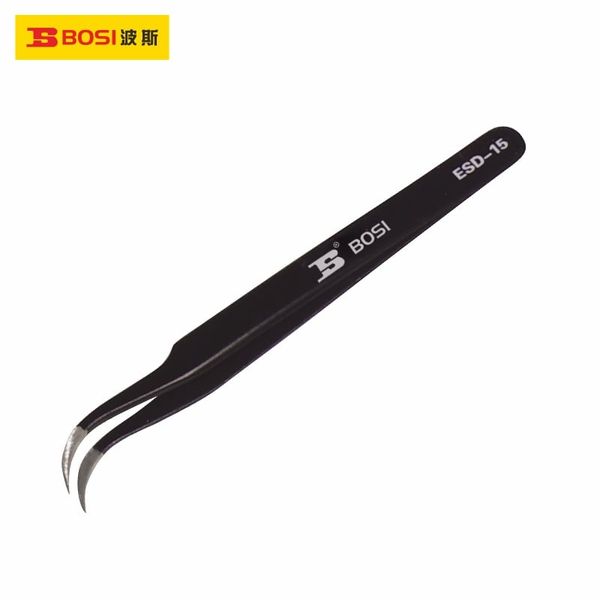 Nhíp chống tĩnh điện không gỉ 120×9×2mm BOSI BS459034
