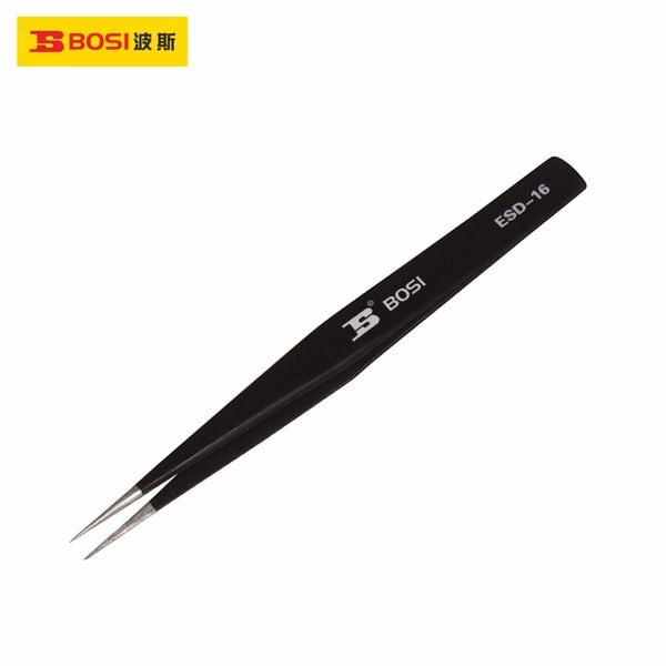 Nhíp chống tĩnh điện không gỉ 125×11×2mm BOSI BS459035