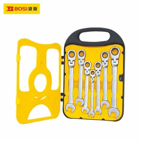 Bộ cờ lê vòng miệng tự động đảo chiều 7 chi tiết BOSI BS431607