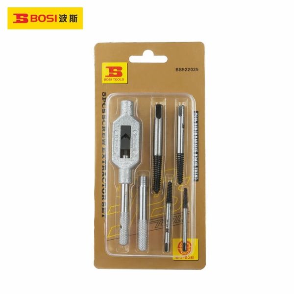 Bộ dụng cụ tháo vít gãy 5 chi tiết (có tay cầm) BOSI BS522025