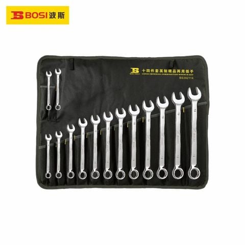 Bộ cờ lê vòng miệng hệ Inch 14 chi tiết BOSI BS392114