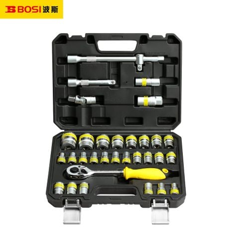 Bộ tuýp hệ mét 1/2 inch hai màu 32 chi tiết BOSI BS511132
