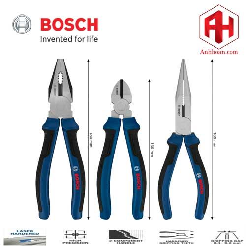 Bosch Bộ kìm 3 món 1600A039RF