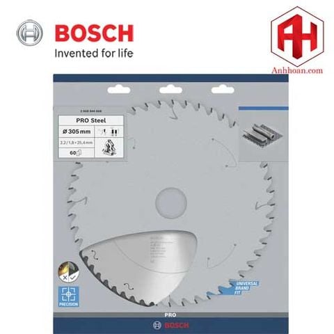 Bosch Lưỡi cưa hợp kim PRO (sắt), 305x2.2x25.4 mm, T60 2608844868