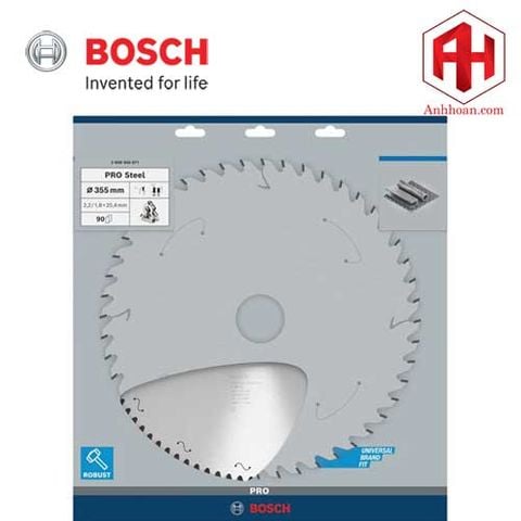Bosch Lưỡi cưa hợp kim PRO (sắt), 355x2.2x25.4mm, T90 2608844871