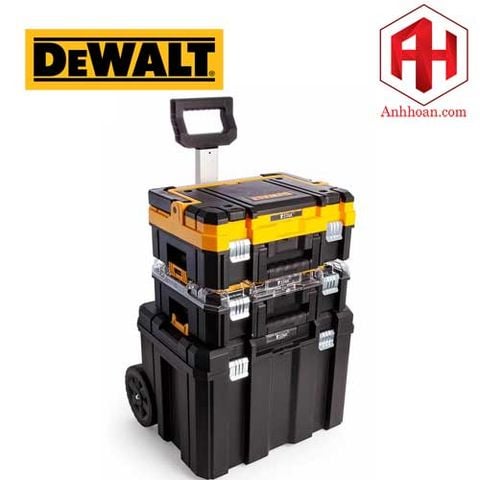 DeWALT Combo 3 Thùng đồ nghề DWST83411-1 TSTAK 2.0 tay kéo bánh xe