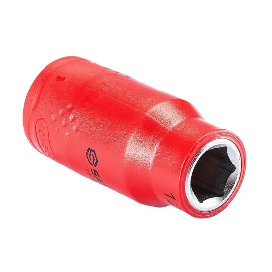Đầu tuýp cốt vuông 12,5mm cách điện 1000V ra lục giác 16mm Thép CrV SATA 14016