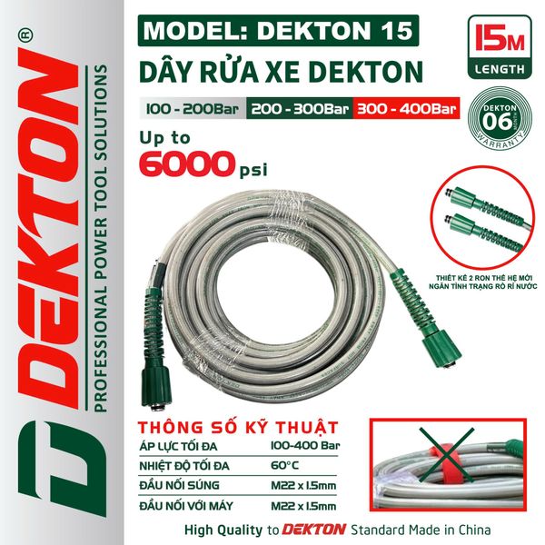 DEKTON cuộn dây áp máy rửa xe (15m) DEKTON15