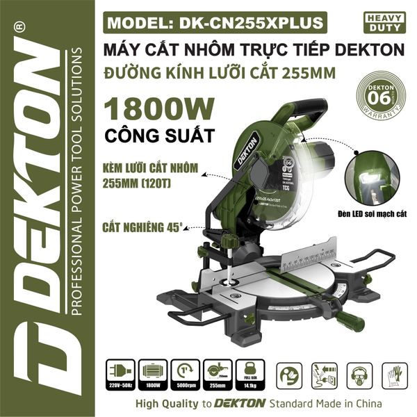 DEKTON Máy cắt nhôm 255mm DK-CN255XPLUS