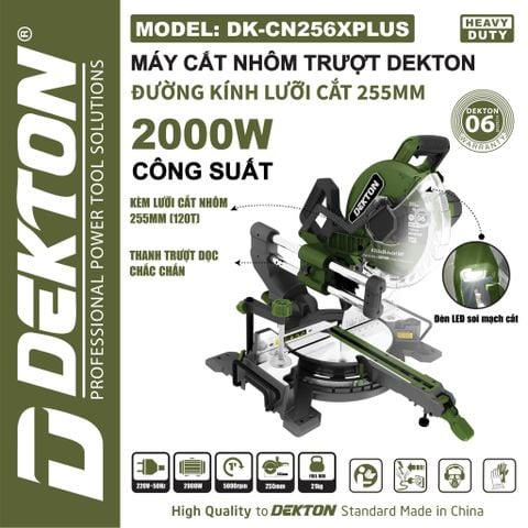 DEKTON Máy cắt nhôm trượt 255mm DK-CN256XPLUS