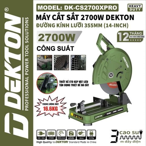 DEKTON máy cắt sắt (355mm, 2700W) DK-CS2700XPRO