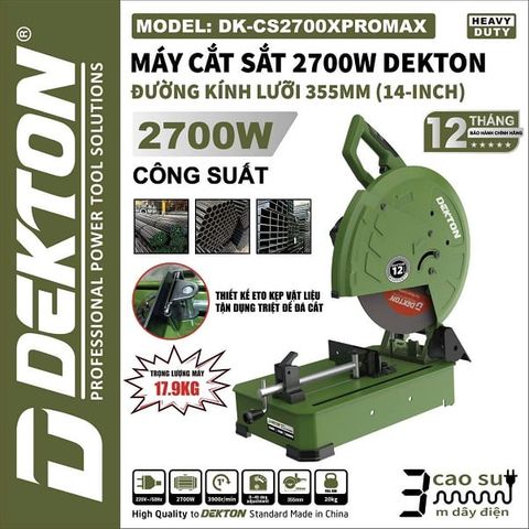 DEKTON máy cắt sắt (355mm, 2700W) DK-CS2700XPROMAX