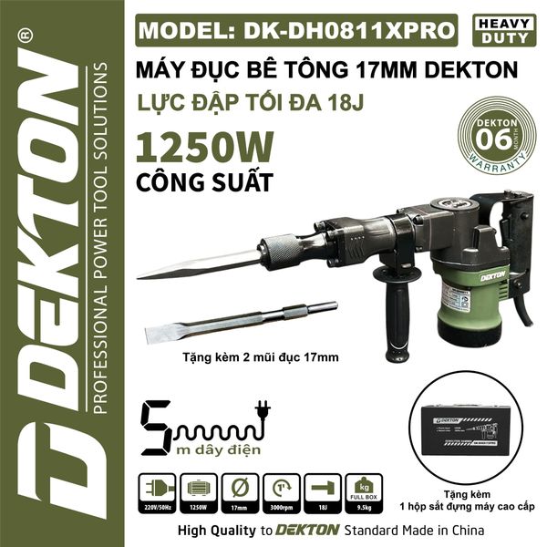 DEKTON máy đục bê tông 17ly DK-DH0811XPRO