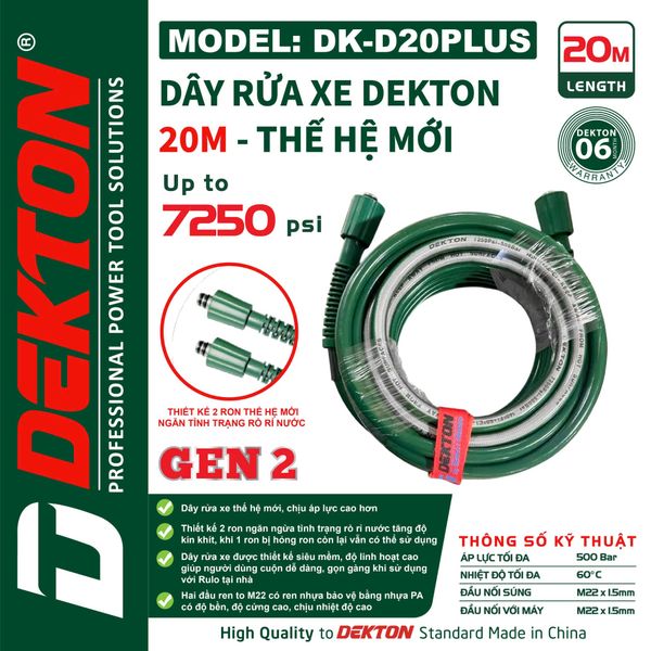 DEKTON cuộn dây áp máy rửa xe (20m) DK-D20PLUS